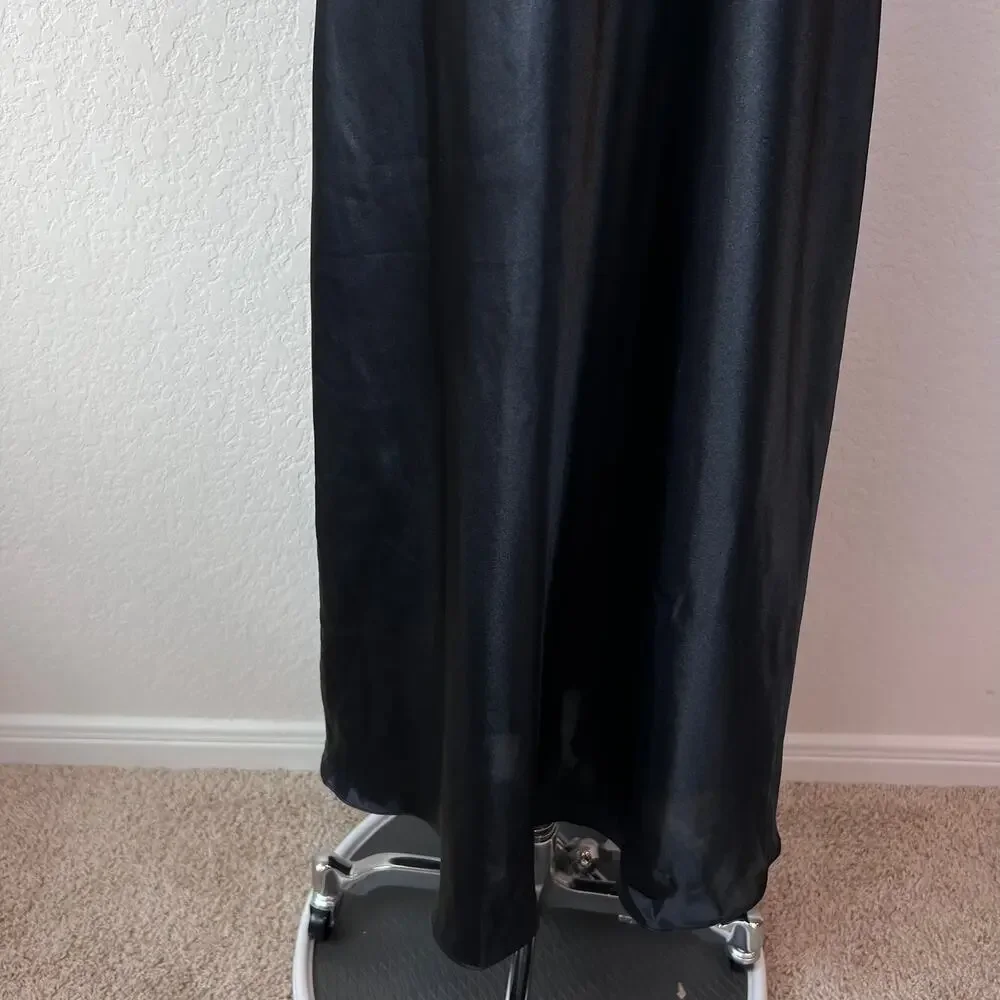 Victoria's Secret Very Sexy Midi Maxi Long Slip Dress Black Mesh Nightgown Large - Picture 13 of 13